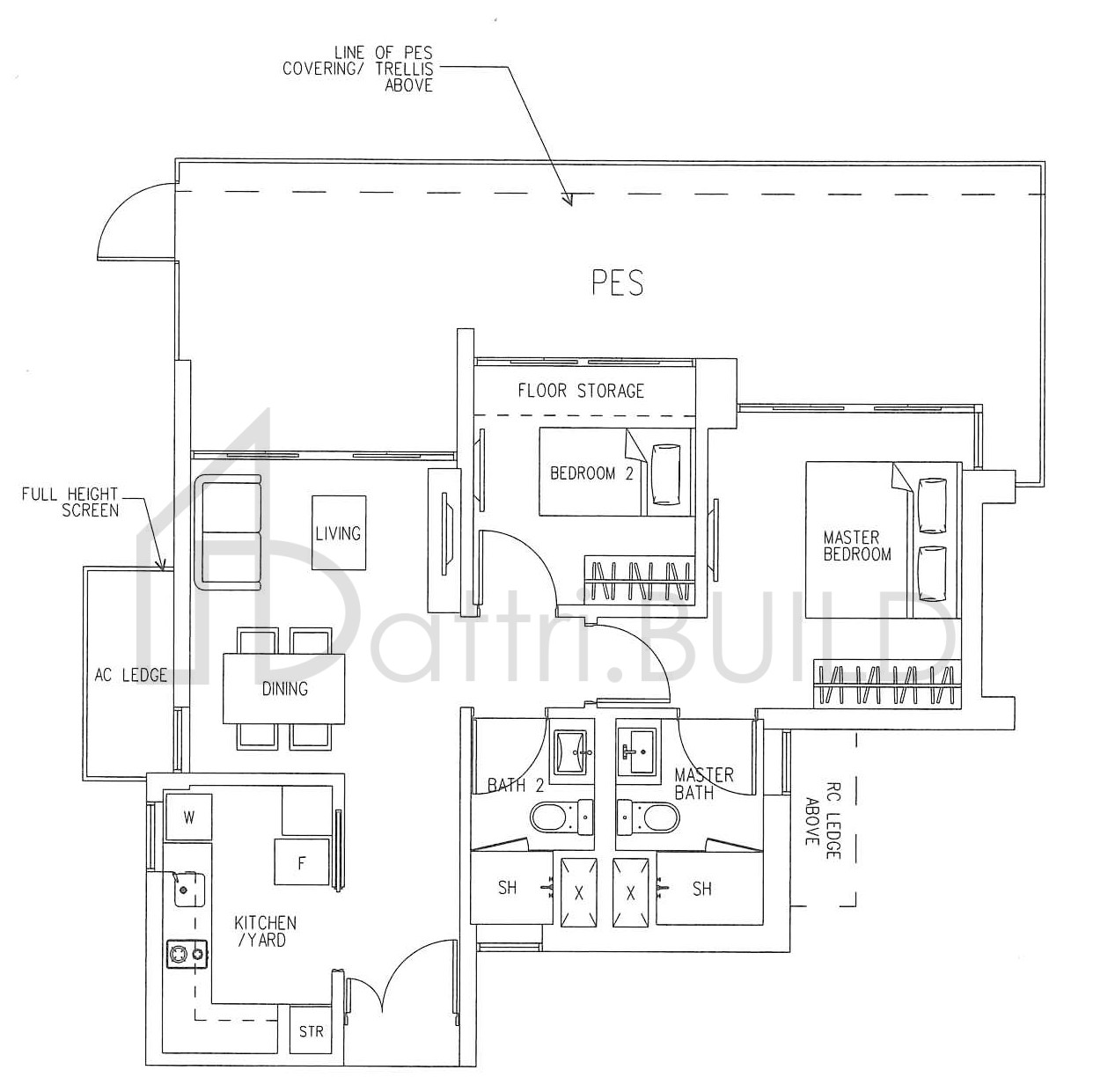 H2O RESIDENCES B2(PES) floorplan (watermarked)