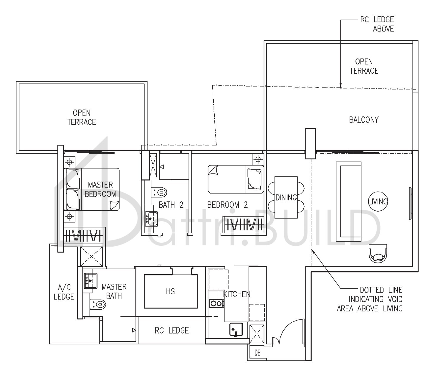 THE TRILINQ B3-P floorplan (watermarked)