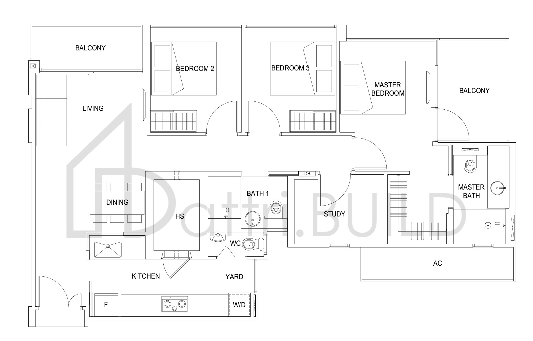 CARPMAEL THIRTY-EIGHT C1 floorplan (watermarked)
