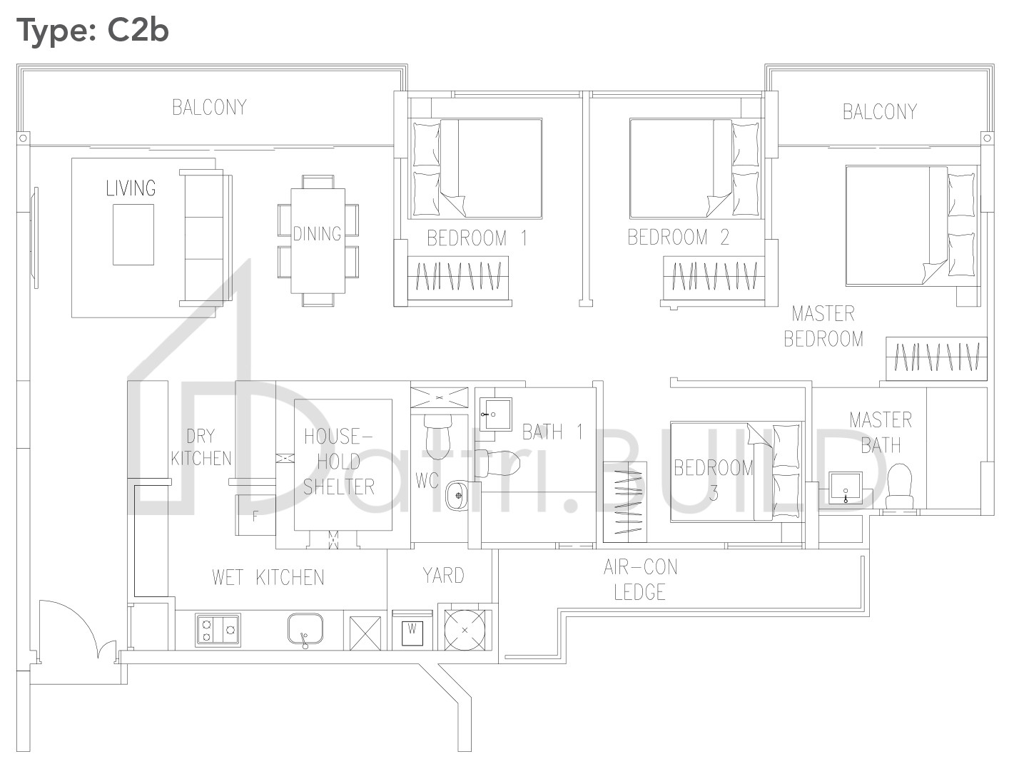 WATERCOLOURS C2b floorplan (watermarked)