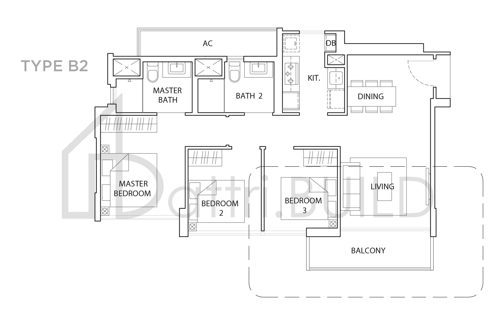 THE VALES B2 floorplan (watermarked)