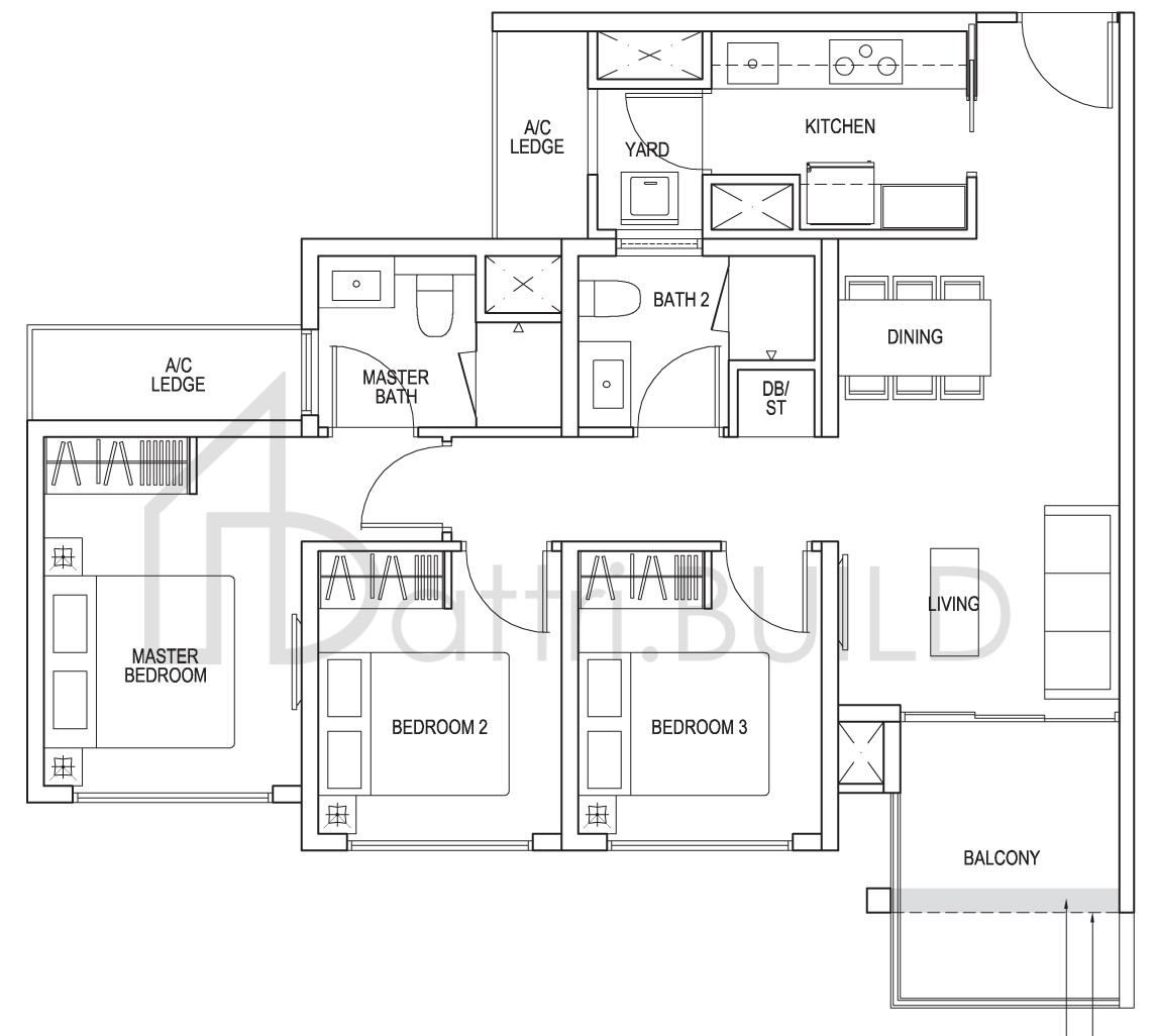 THE BROWNSTONE B4b floorplan (watermarked)