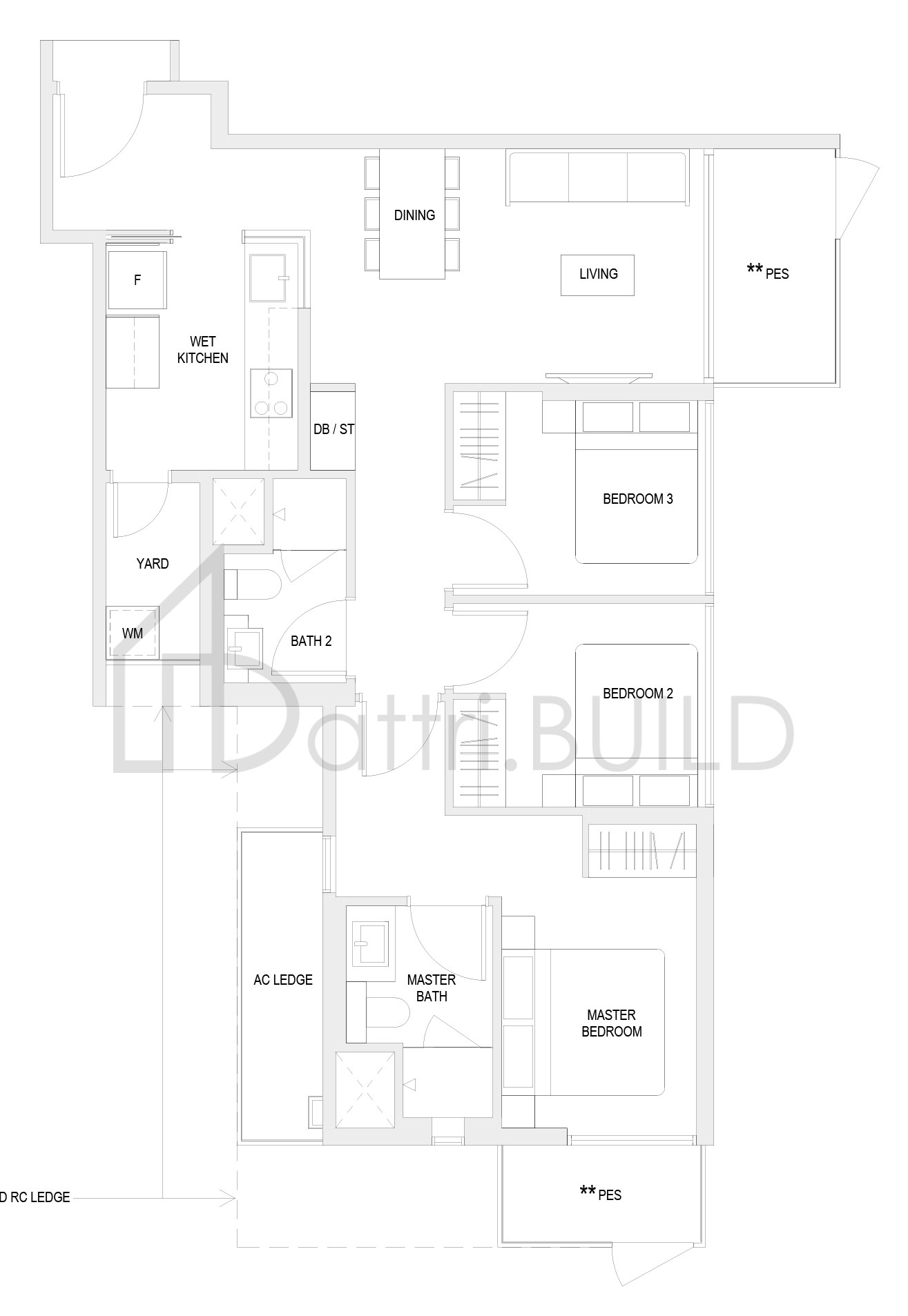 THE VERANDAH RESIDENCES C3aP floorplan (watermarked)