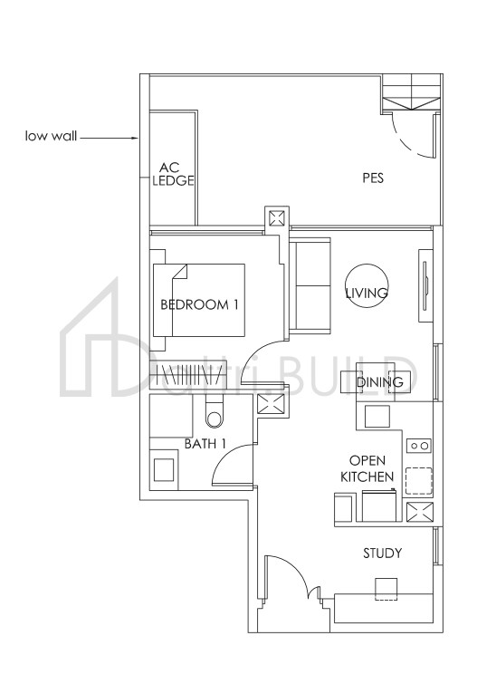 BEDOK RESIDENCES A3a (S)(P) floorplan (watermarked)