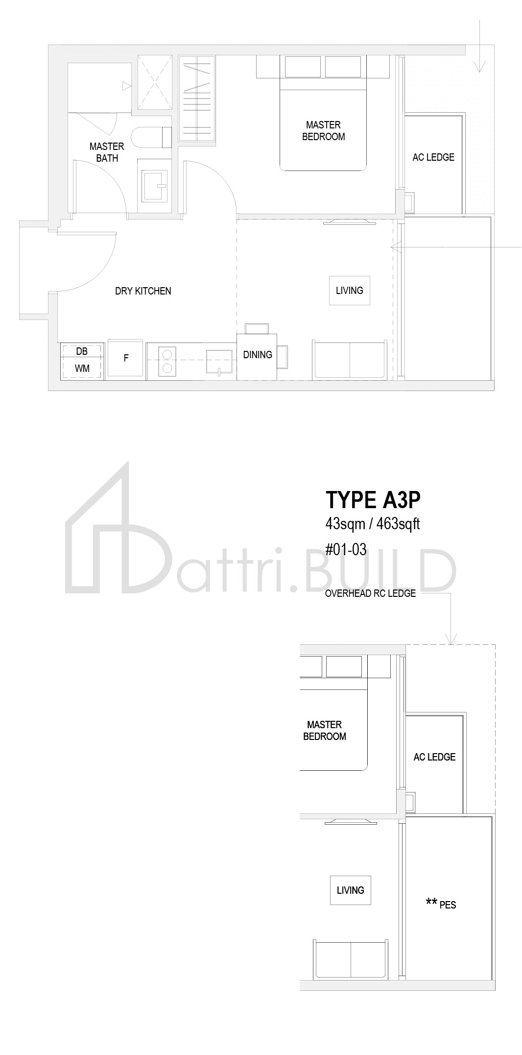 THE VERANDAH RESIDENCES A3P floorplan (watermarked)