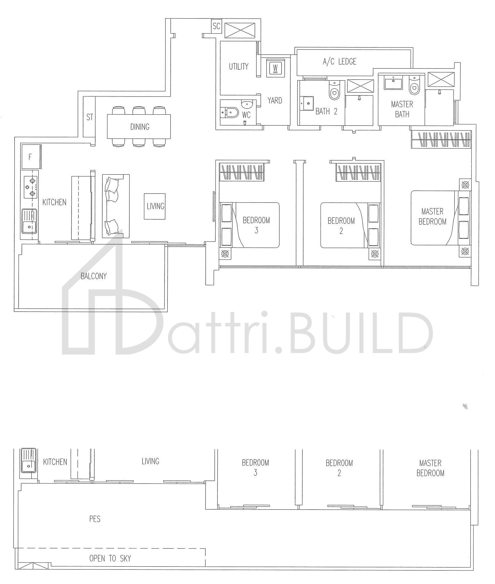 TWIN WATERFALLS B3-P floorplan (watermarked)