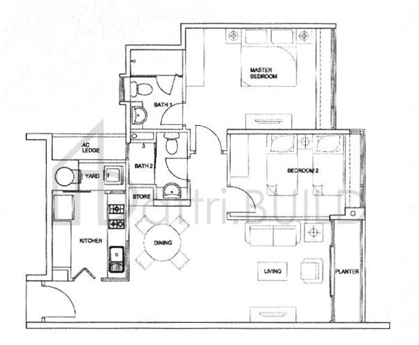 THE RAINTREE A1a floorplan (watermarked)