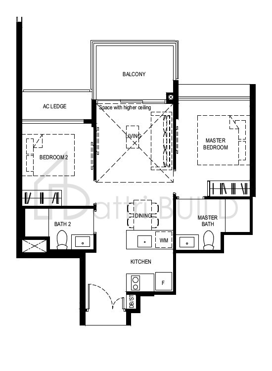 NORMANTON PARK 2BR-Pf-PH floorplan (watermarked)