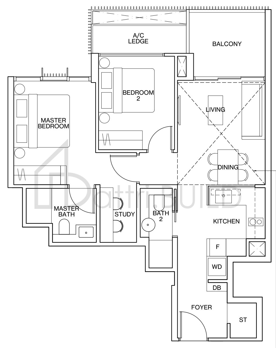 KI RESIDENCES AT BROOKVALE B3-P floorplan (watermarked)