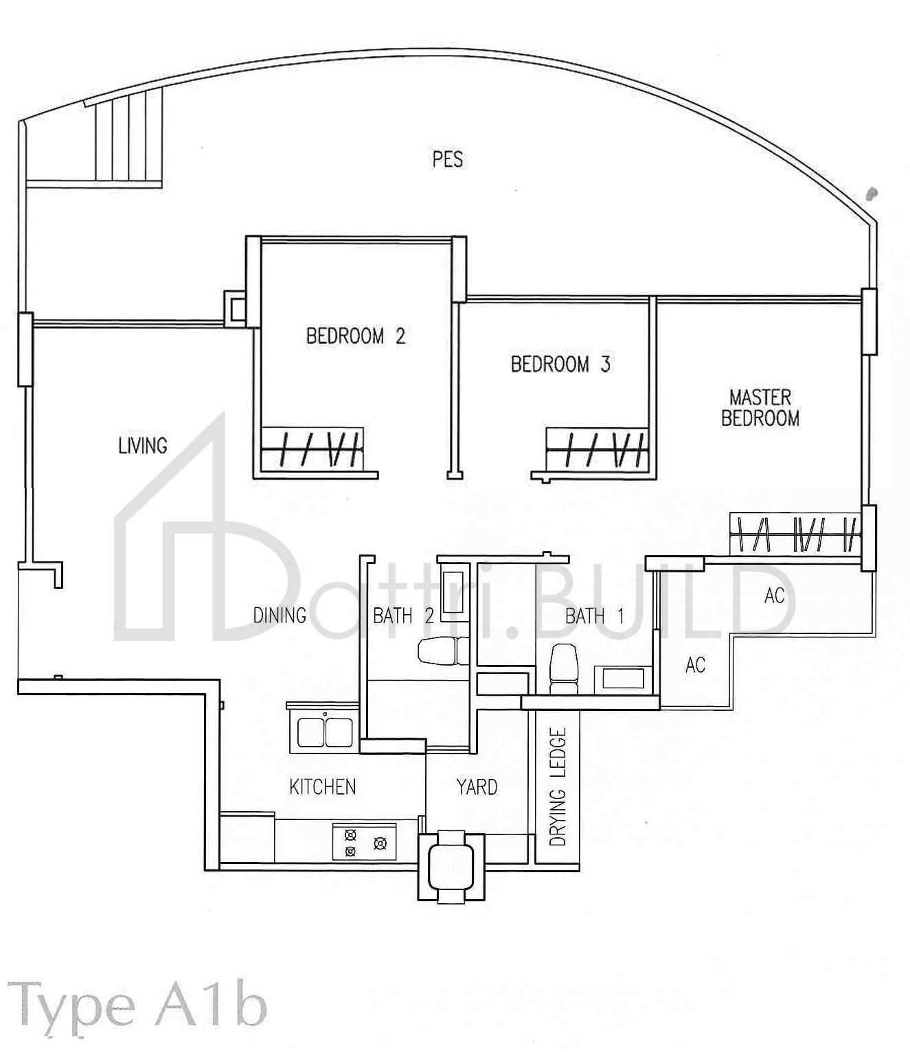 THE TAMPINES TRILLIANT A1b floorplan (watermarked)