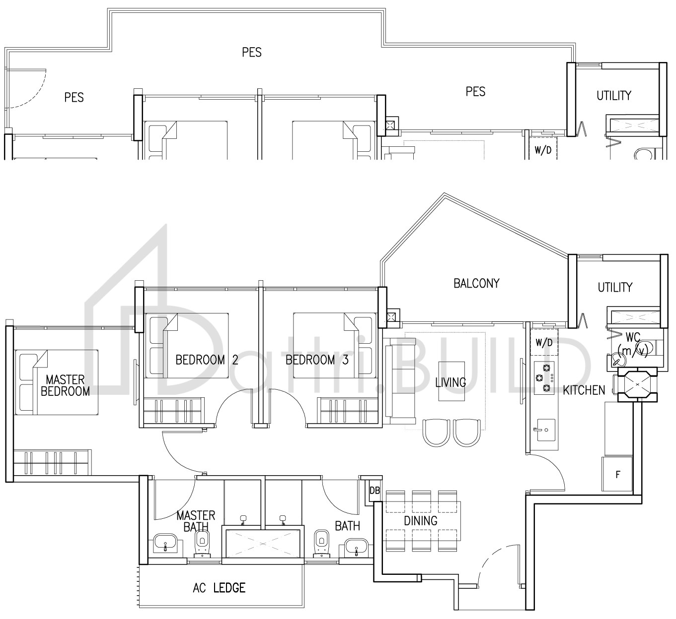 THE SKYWOODS 3 S2 P floorplan (watermarked)