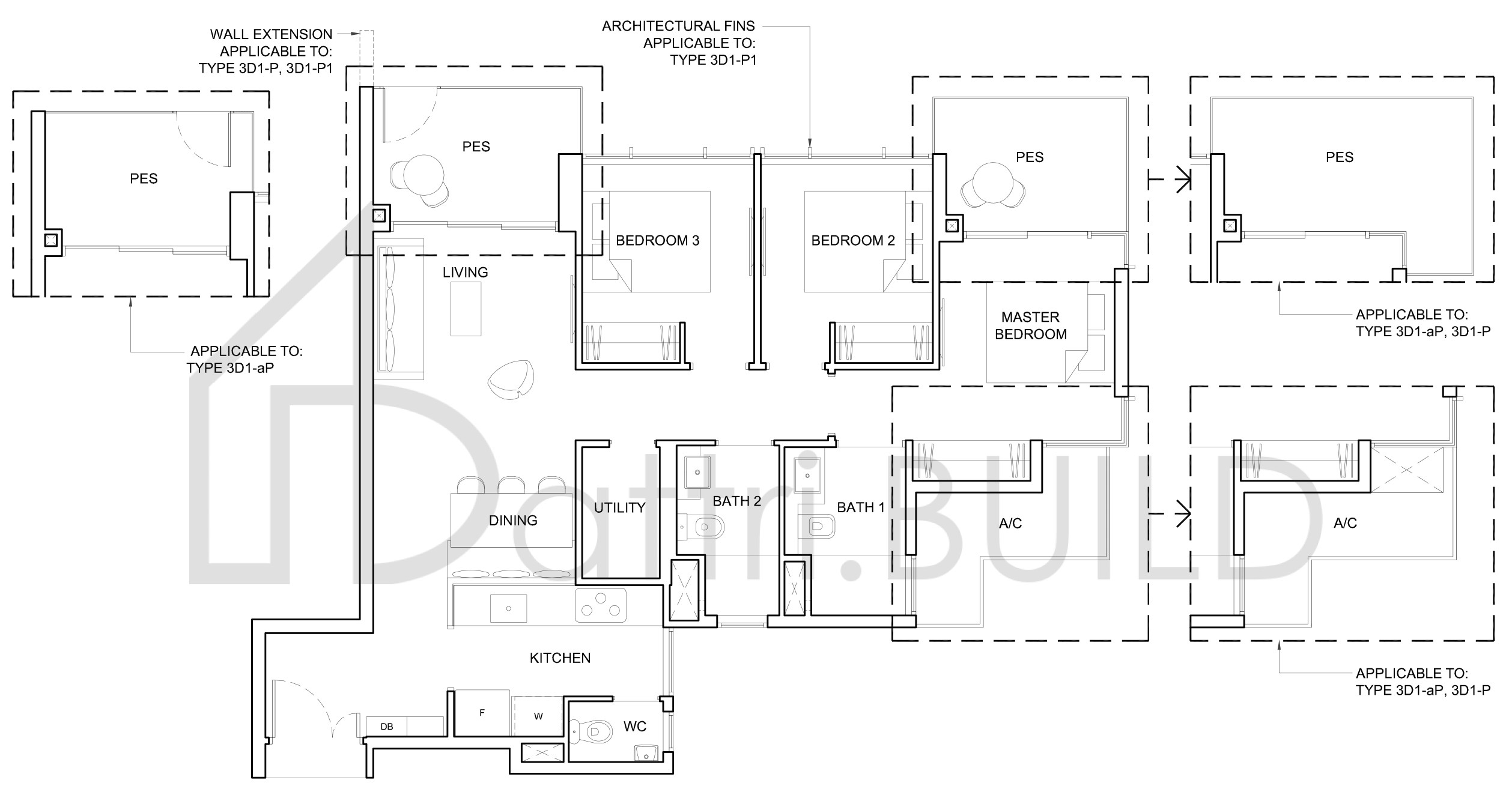 HIGH PARK RESIDENCES 3D1-aP floorplan (watermarked)
