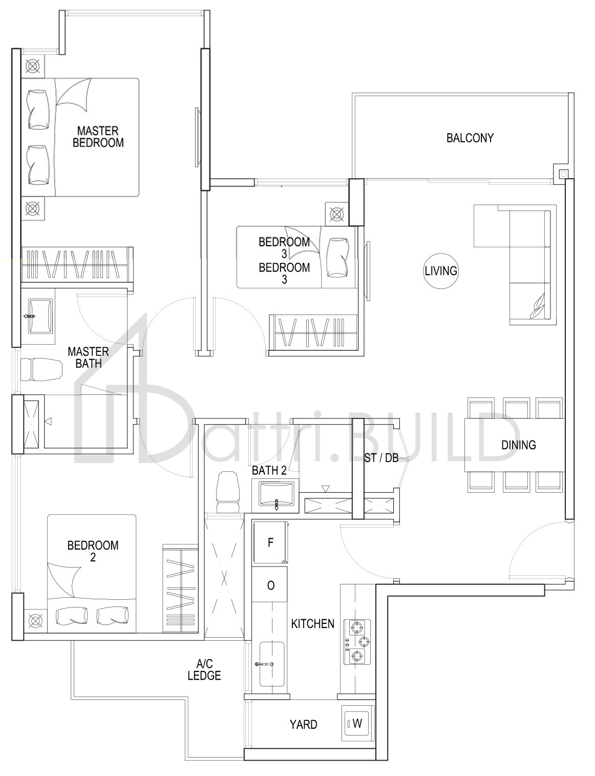 THE RAINFOREST B1b floorplan (watermarked)