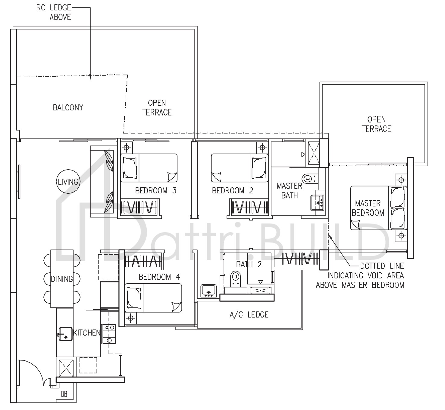 THE TRILINQ D1-P2 floorplan (watermarked)