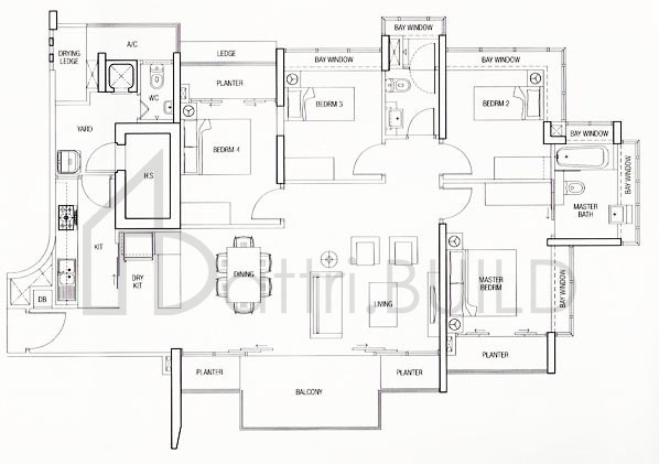 THE PARC CONDOMINIUM D2 floorplan (watermarked)