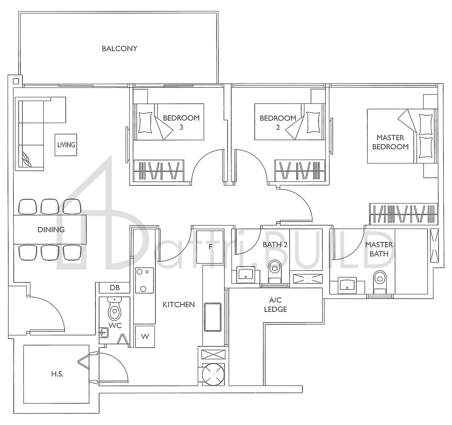 THE LUXURIE C2A floorplan (watermarked)