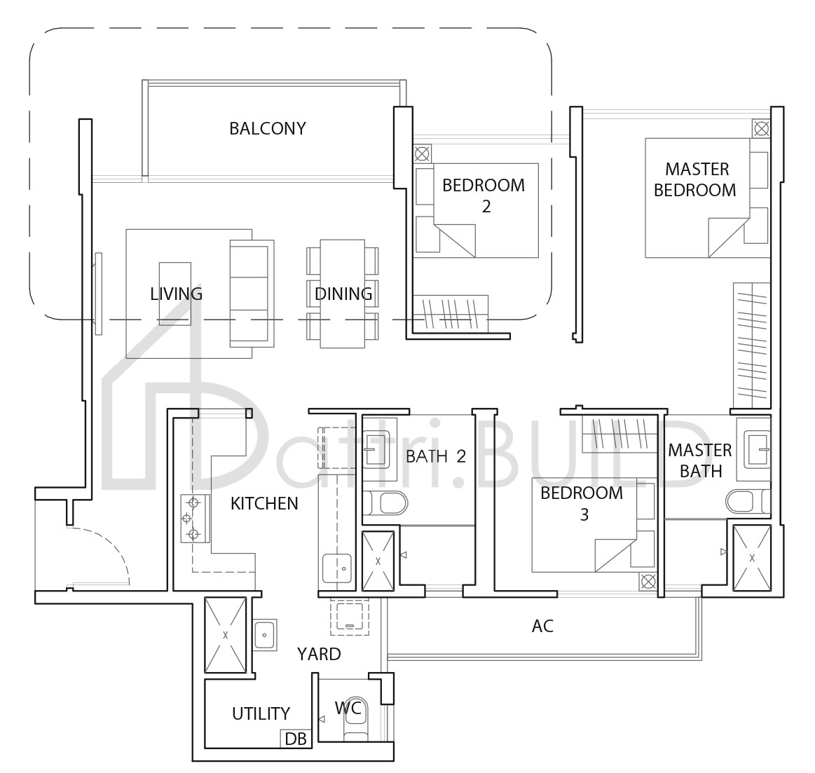 THE VALES B3b floorplan (watermarked)