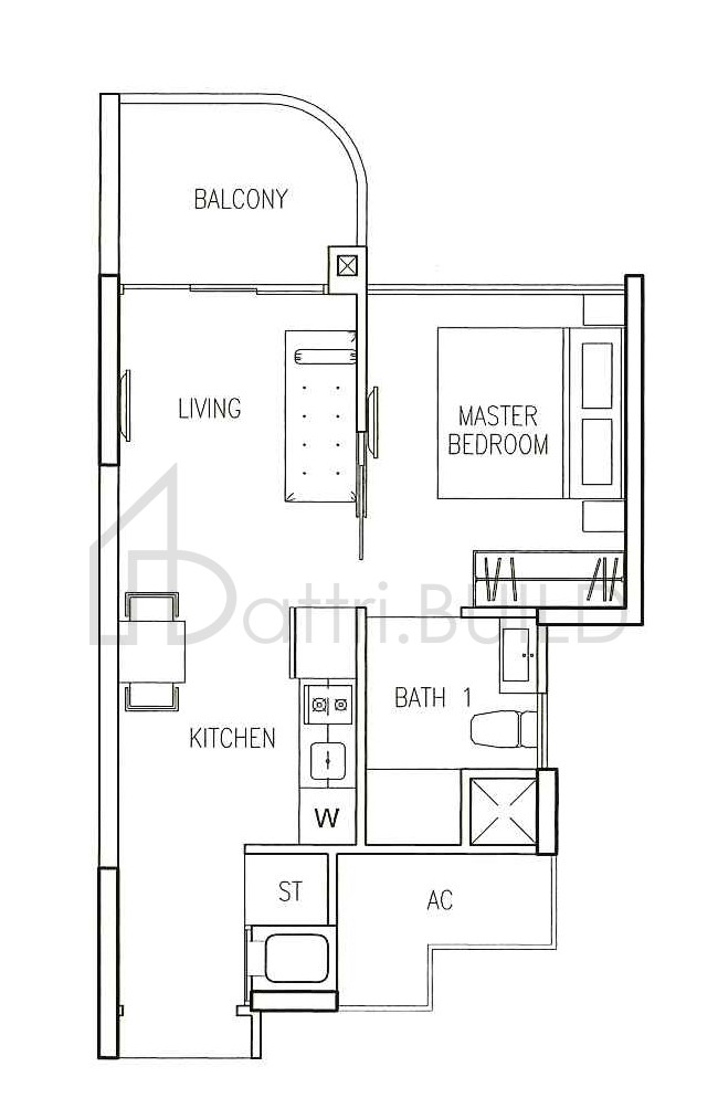 RIVERSOUND RESIDENCE A1 floorplan (watermarked)