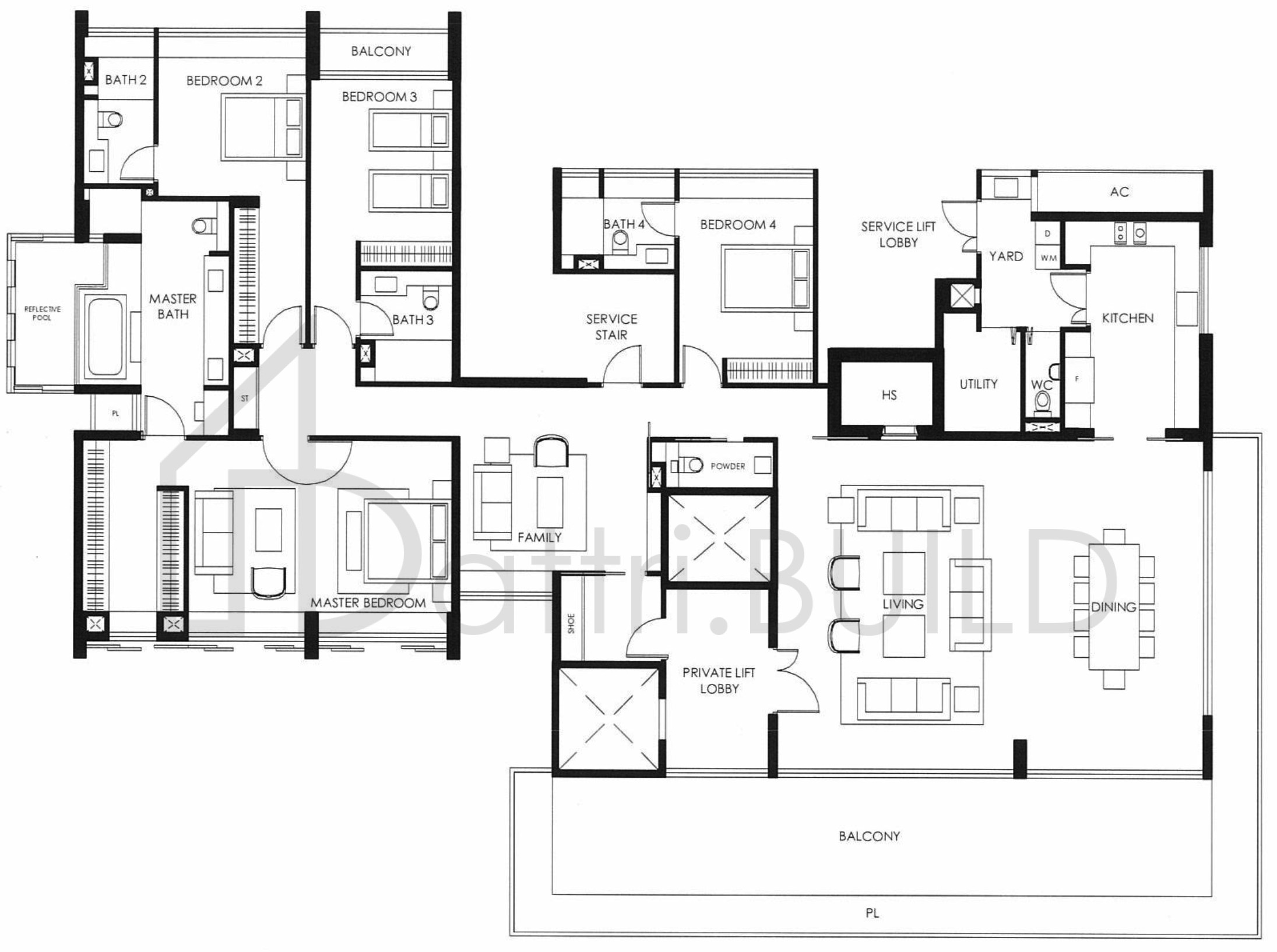 THE NASSIM F2 floorplan (watermarked)