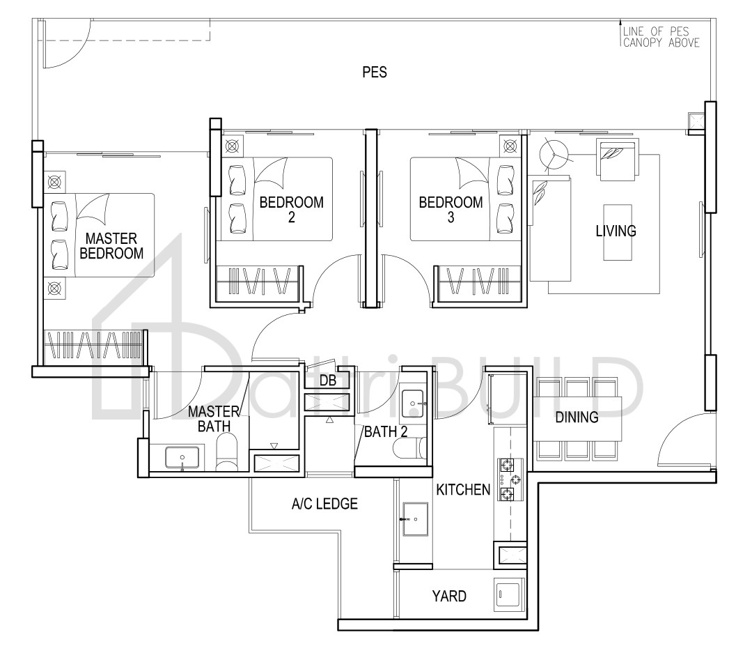 FLO RESIDENCE B1ap floorplan (watermarked)