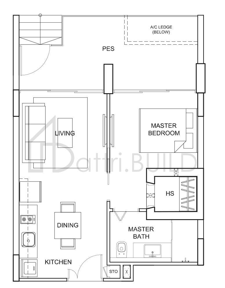 UBER 388 A1-P floorplan (watermarked)