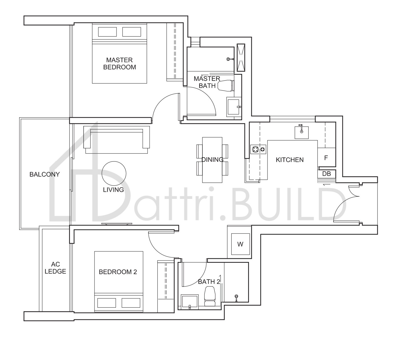 THE VENUE RESIDENCES B2 floorplan (watermarked)