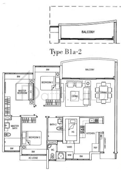 WATERFRONT WAVES B1a-2 floorplan (watermarked)