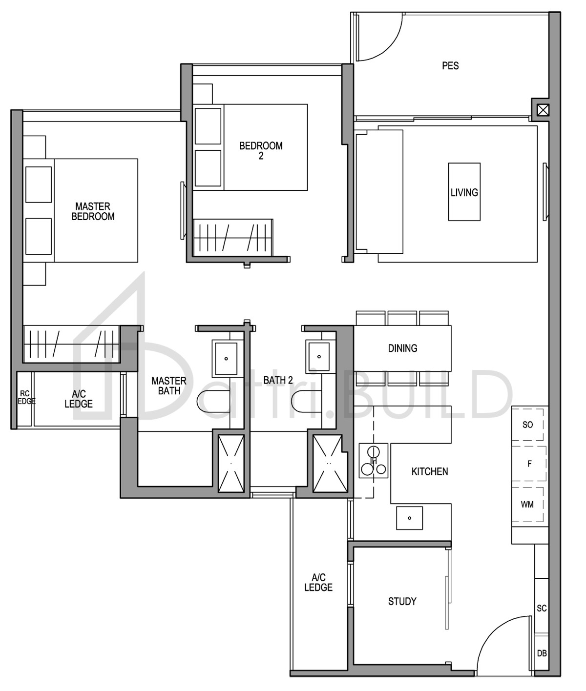 MARTIN MODERN B4S-G floorplan (watermarked)