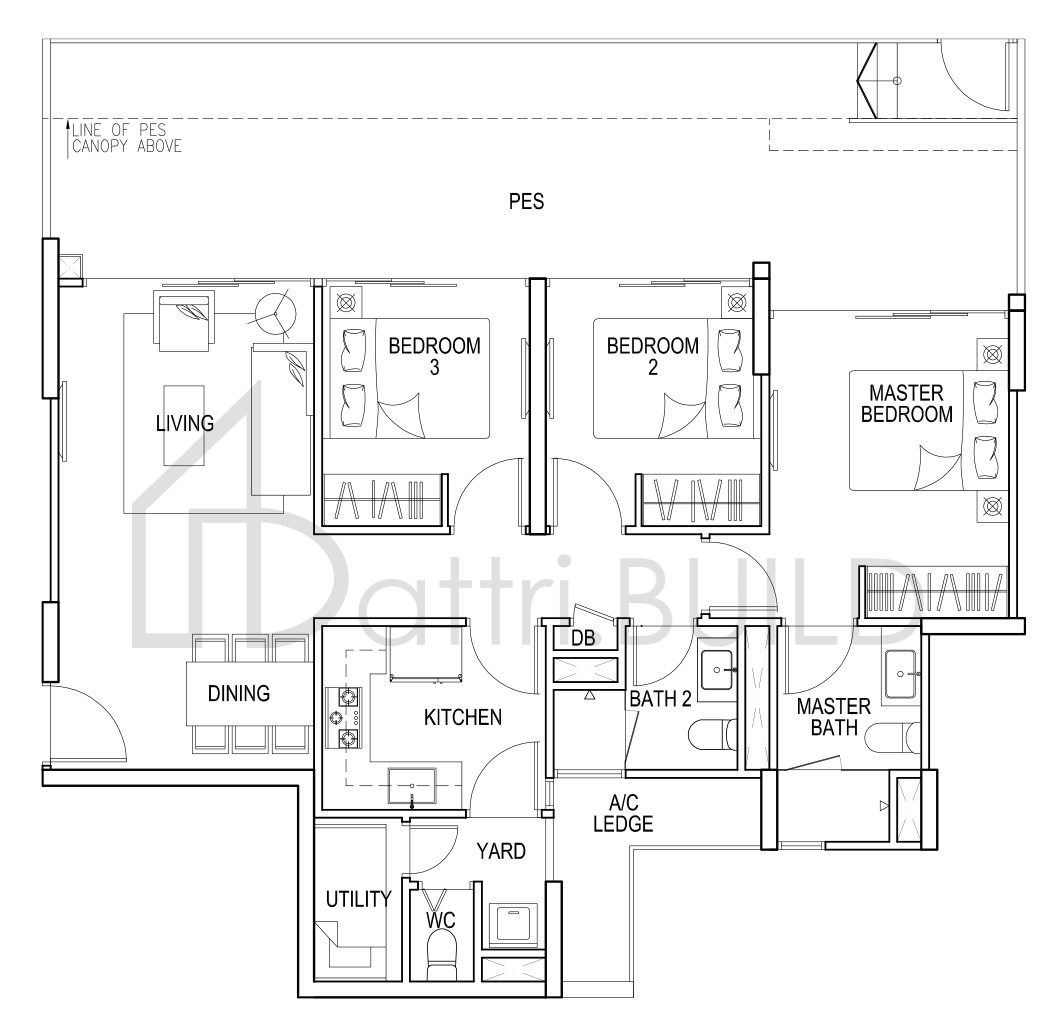 FLO RESIDENCE B2p2 floorplan (watermarked)