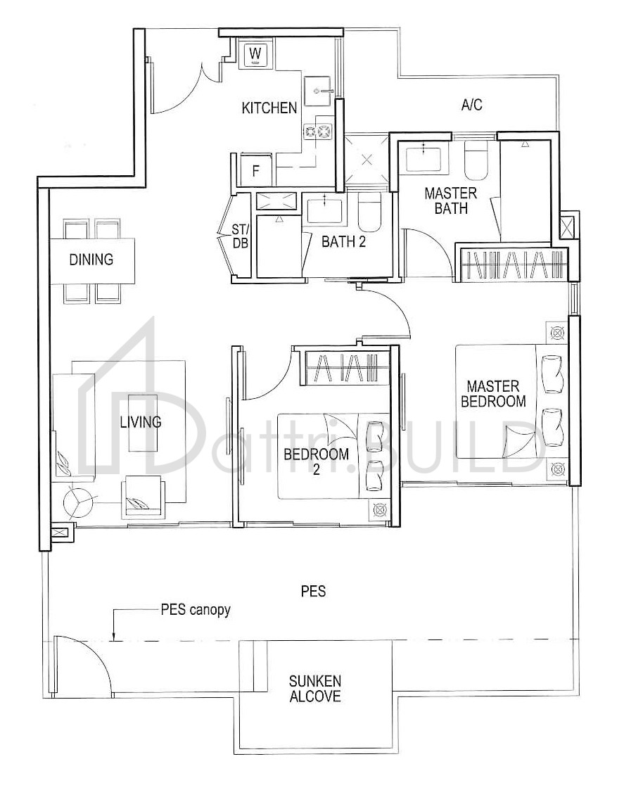 BLOSSOM RESIDENCES A1P2 floorplan (watermarked)