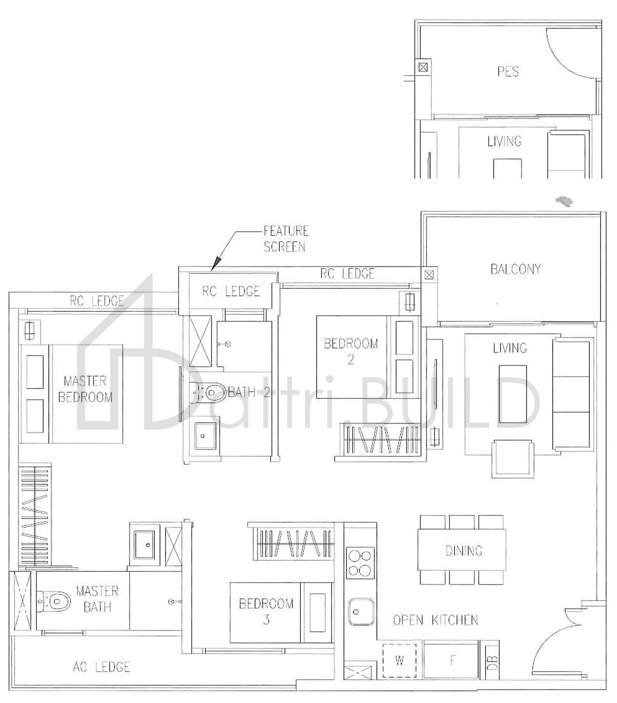 THE VISIONAIRE C1P-a floorplan (watermarked)