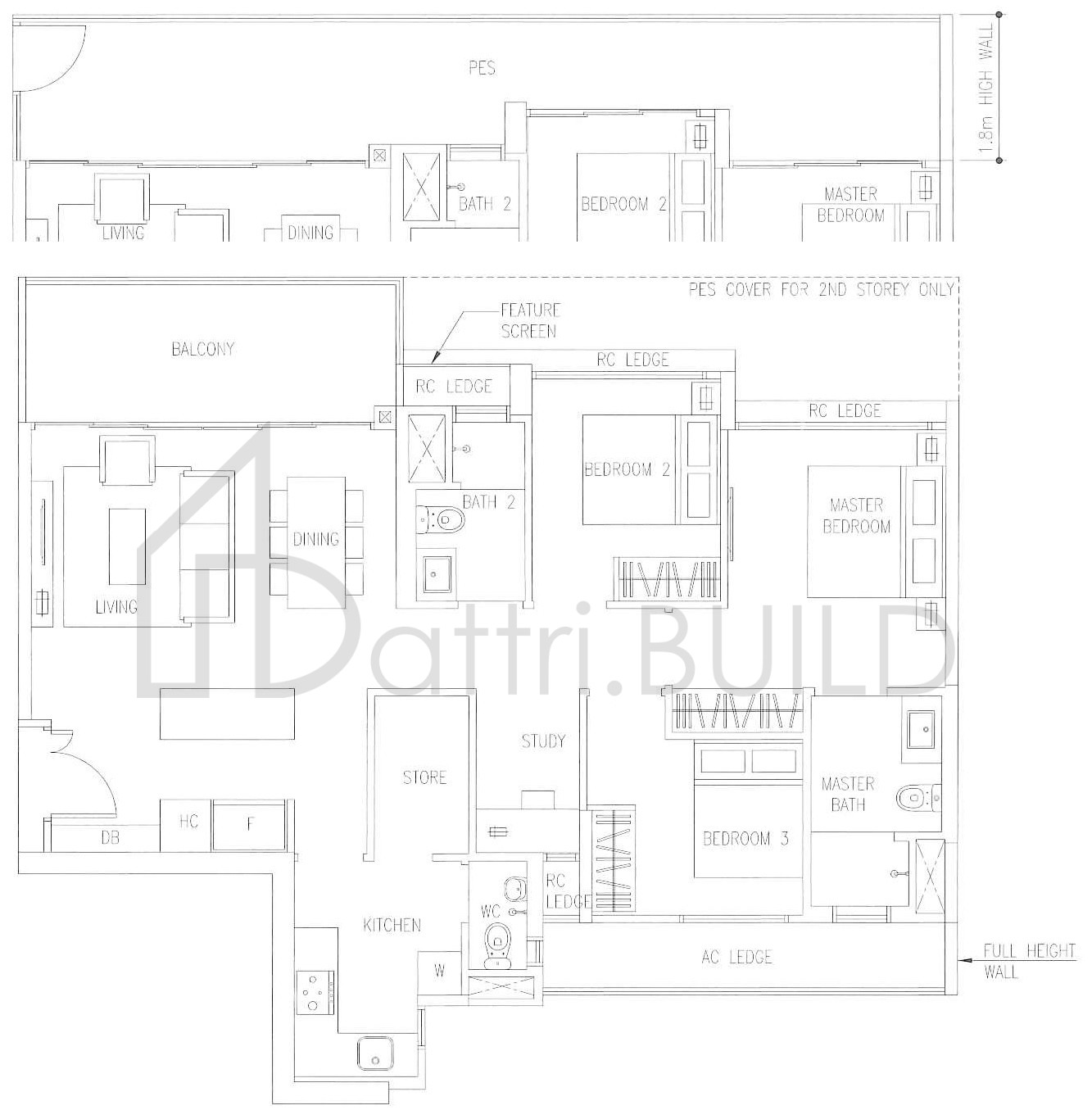 THE VISIONAIRE CS3bP floorplan (watermarked)