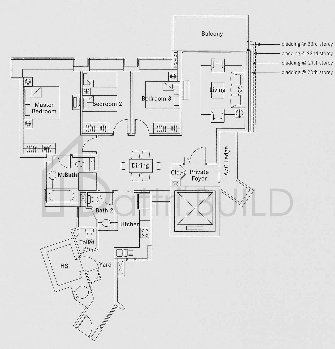 THE BELVEDERE B2a floorplan (watermarked)
