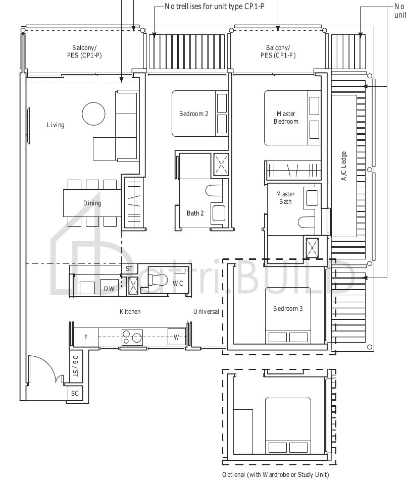 THE REEF AT KING'S DOCK CP1-P floorplan (watermarked)