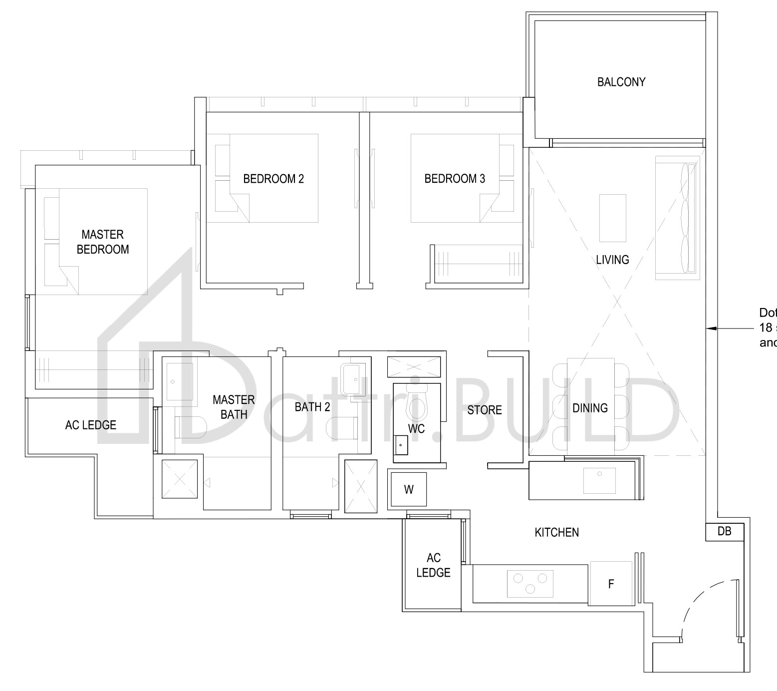 THE FLORENCE RESIDENCES 3D1(PH) floorplan (watermarked)