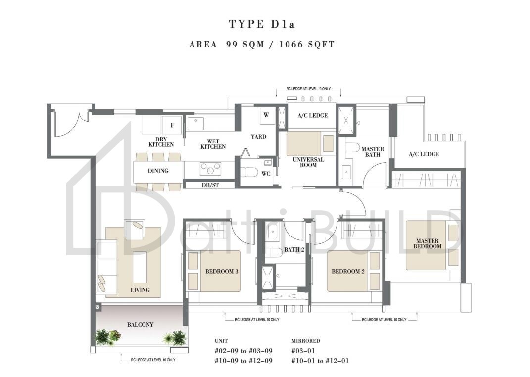 BOTANIQUE AT BARTLEY D1a floorplan (watermarked)