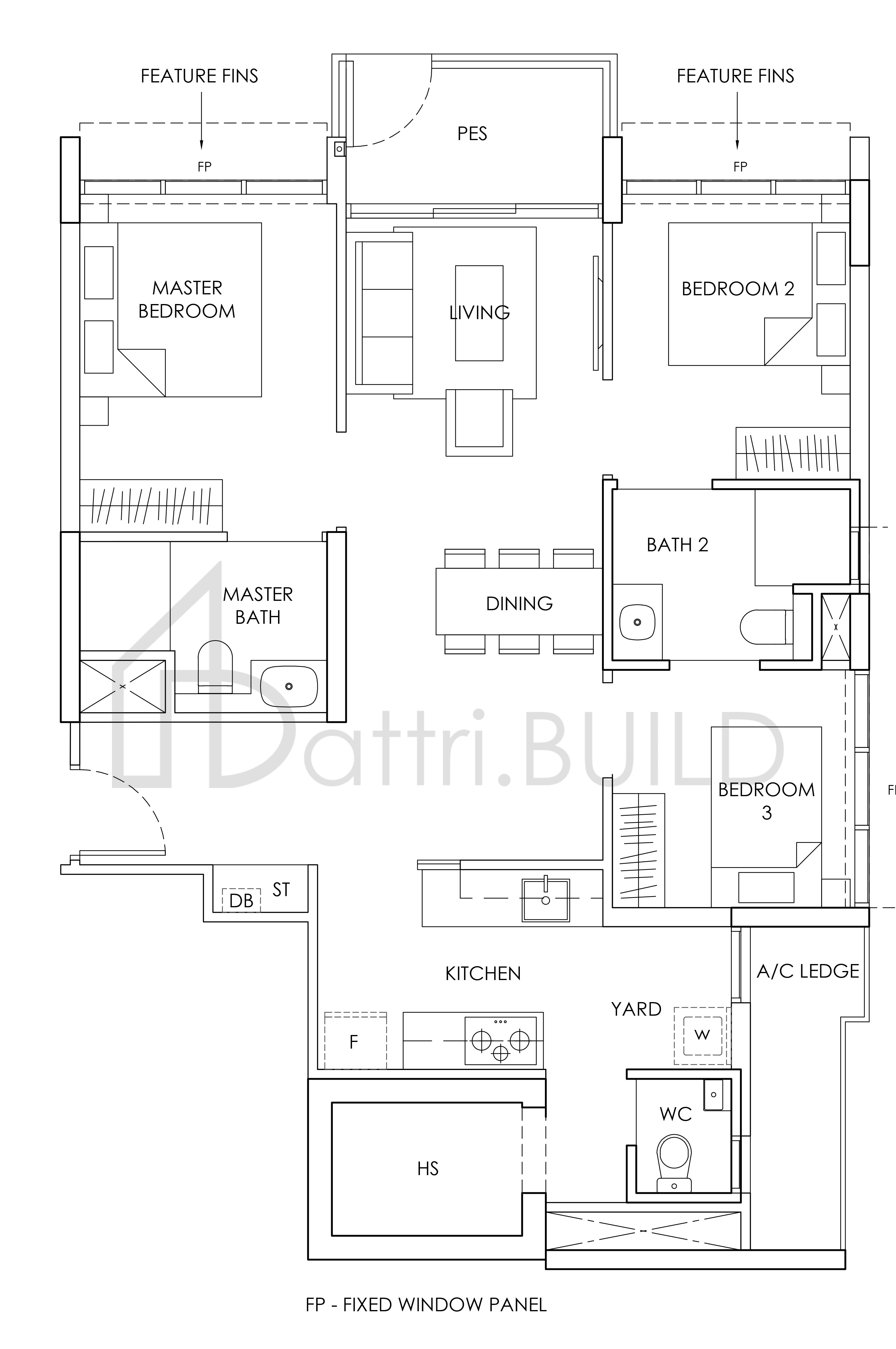 PROVENCE RESIDENCE C2-P floorplan (watermarked)