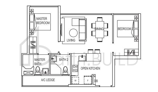 SYMPHONY SUITES A1a floorplan (watermarked)