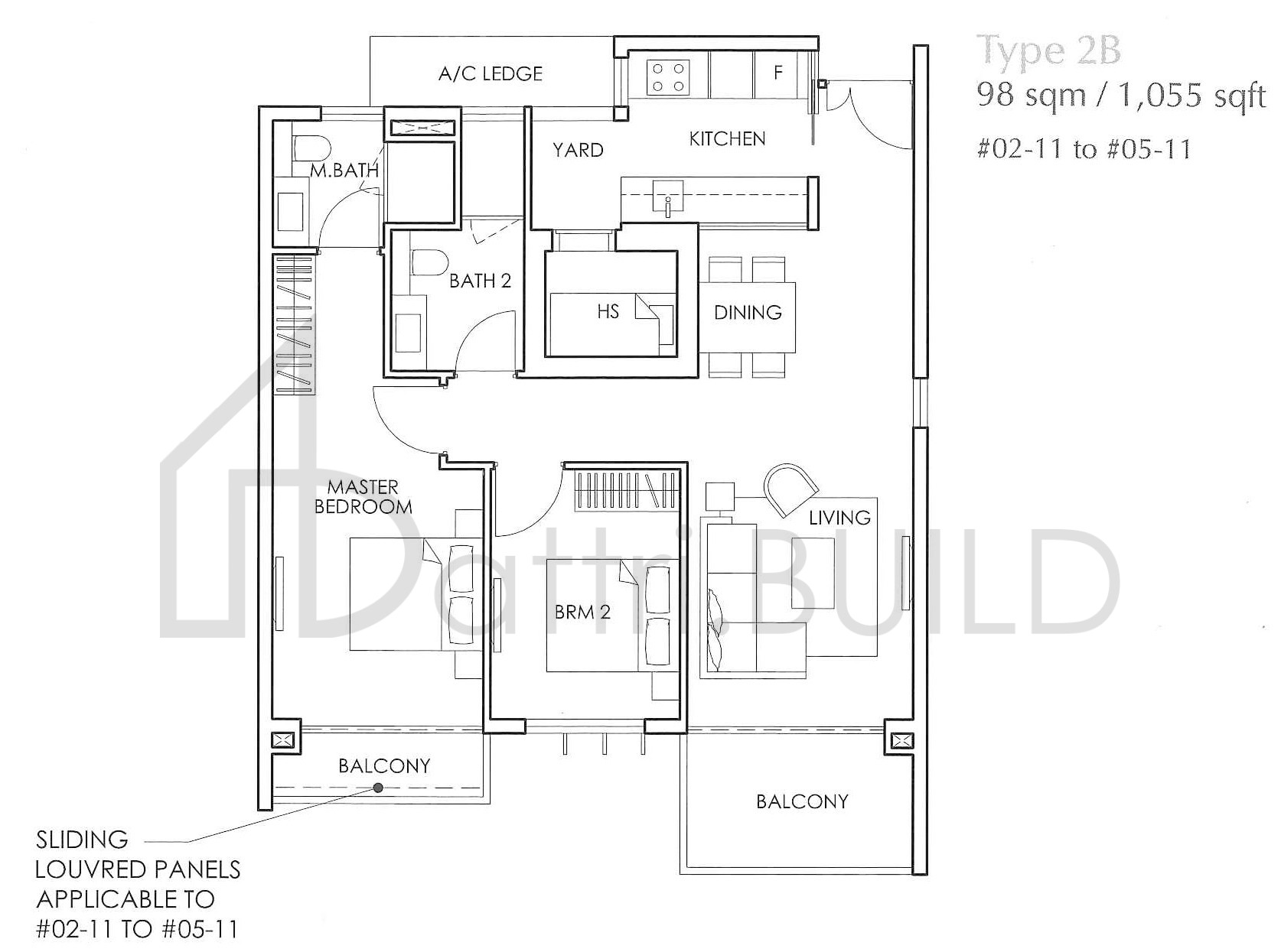 THE GLYNDEBOURNE 2B floorplan (watermarked)