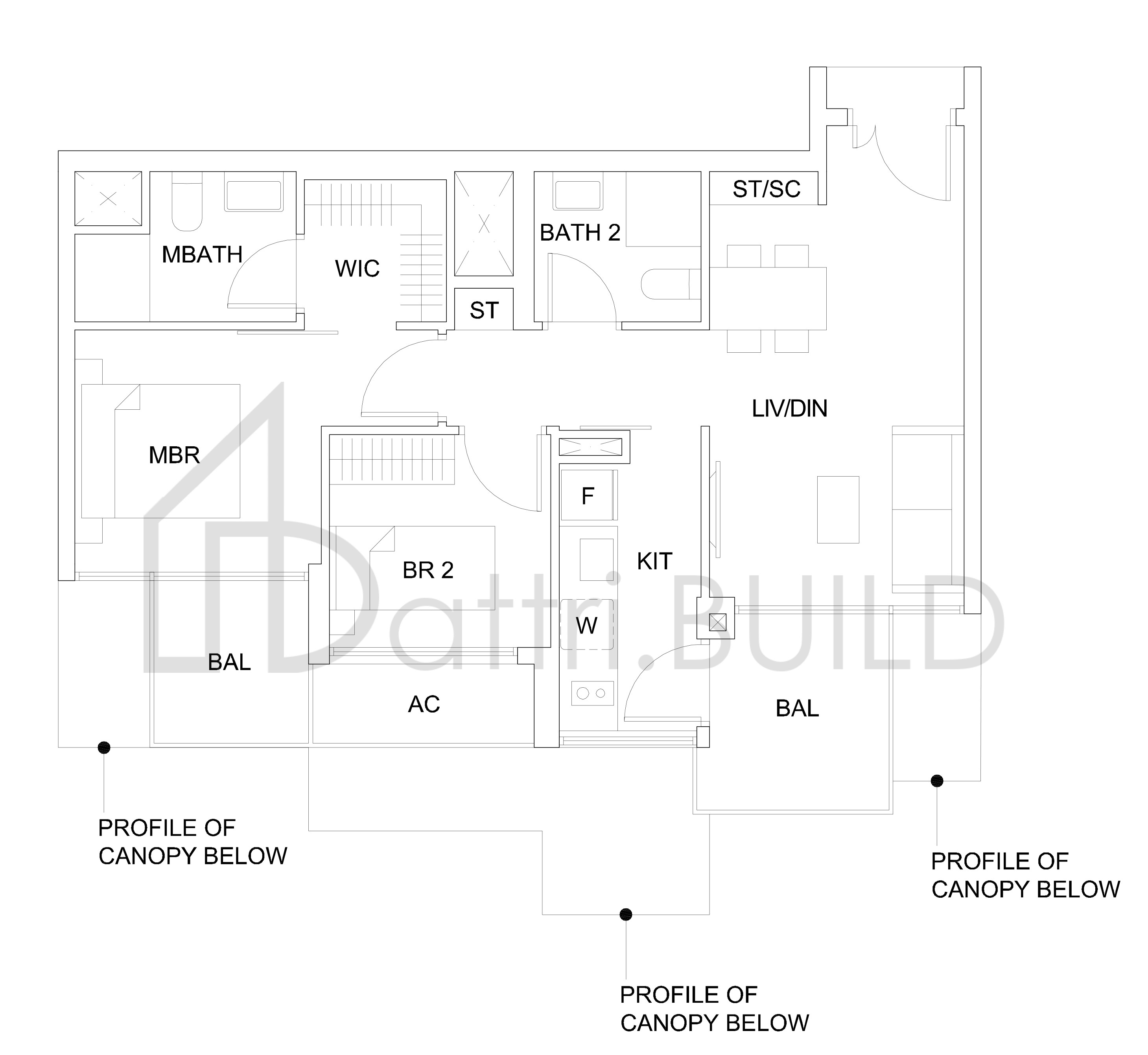 SKY VUE B2a1(2-br Suite) floorplan (watermarked)