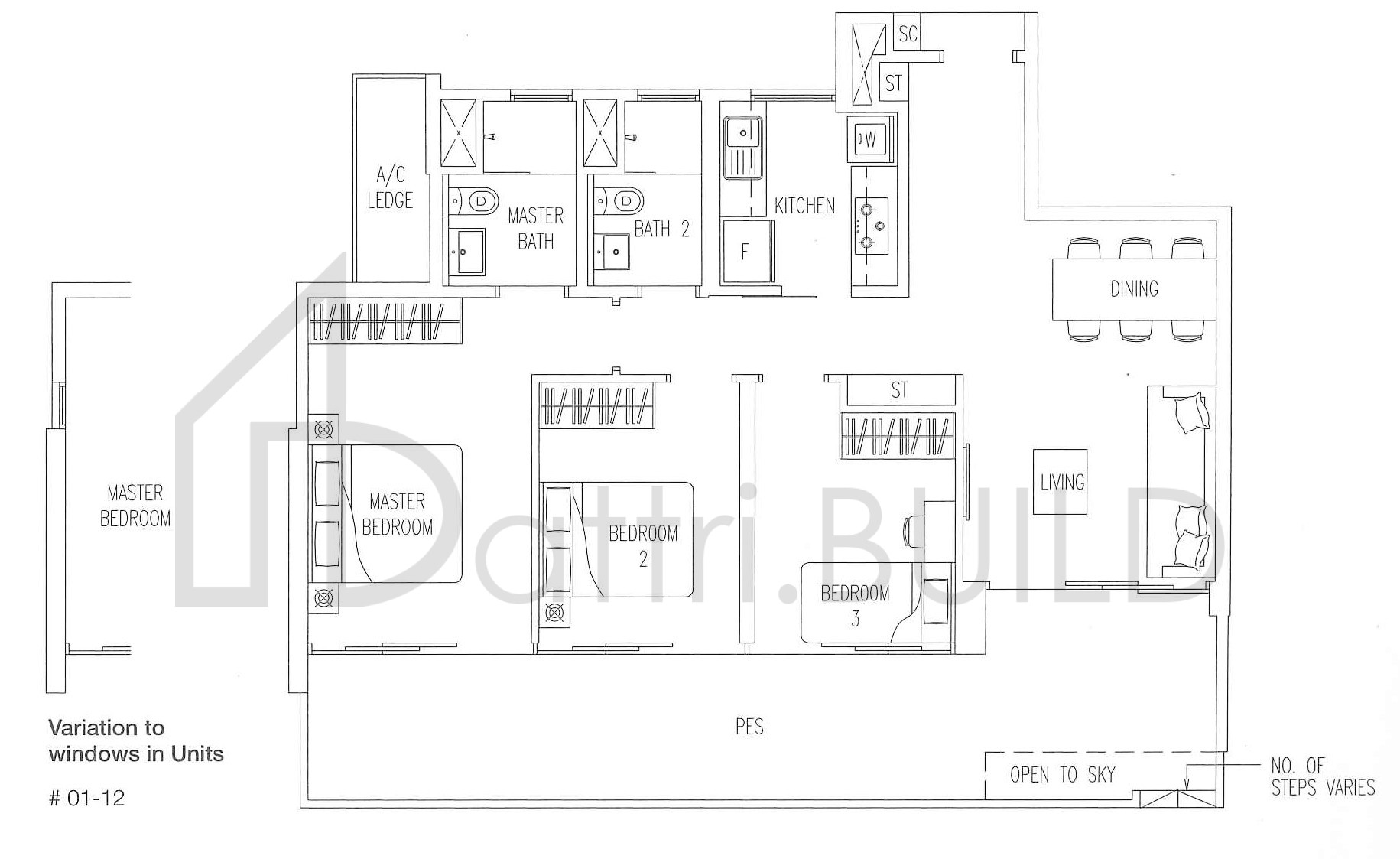 TWIN WATERFALLS A1-P floorplan (watermarked)