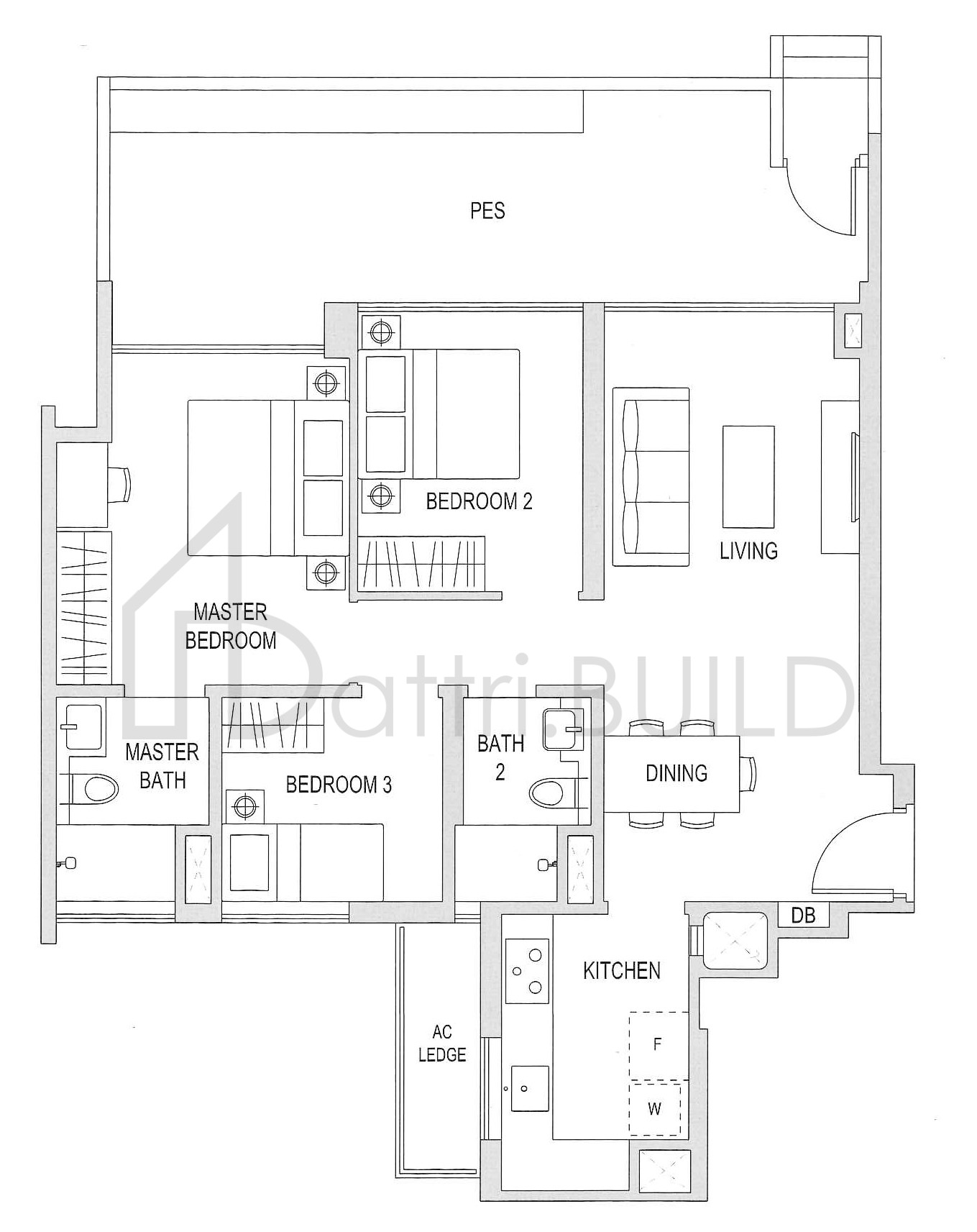 THE TOPIARY B1-G2 floorplan (watermarked)