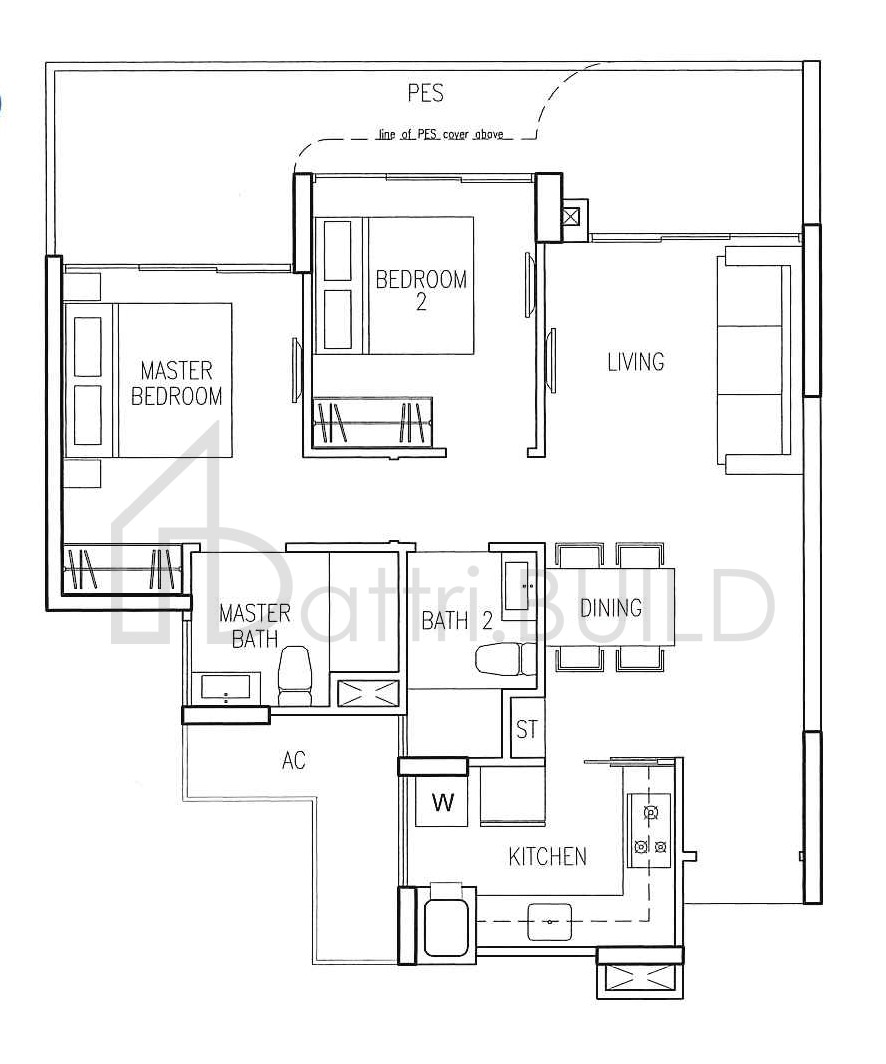 RIVERSOUND RESIDENCE B1bp floorplan (watermarked)