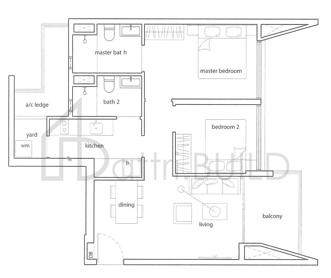 THE AMORE A1 floorplan (watermarked)
