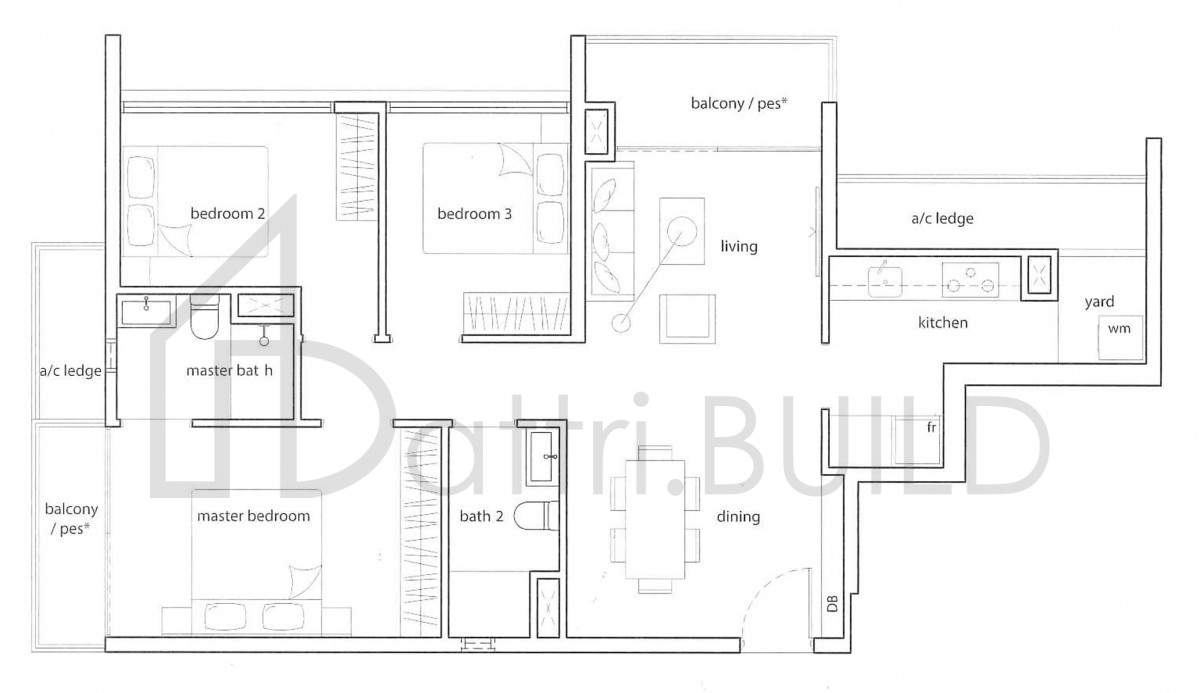 THE AMORE B3g floorplan (watermarked)