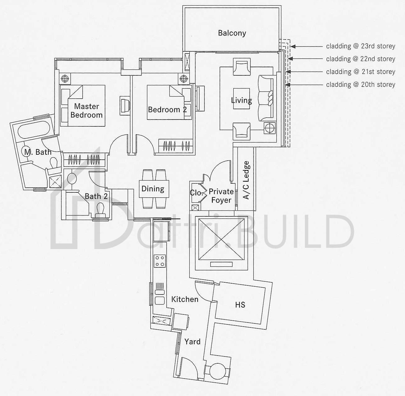 THE BELVEDERE A1a floorplan (watermarked)