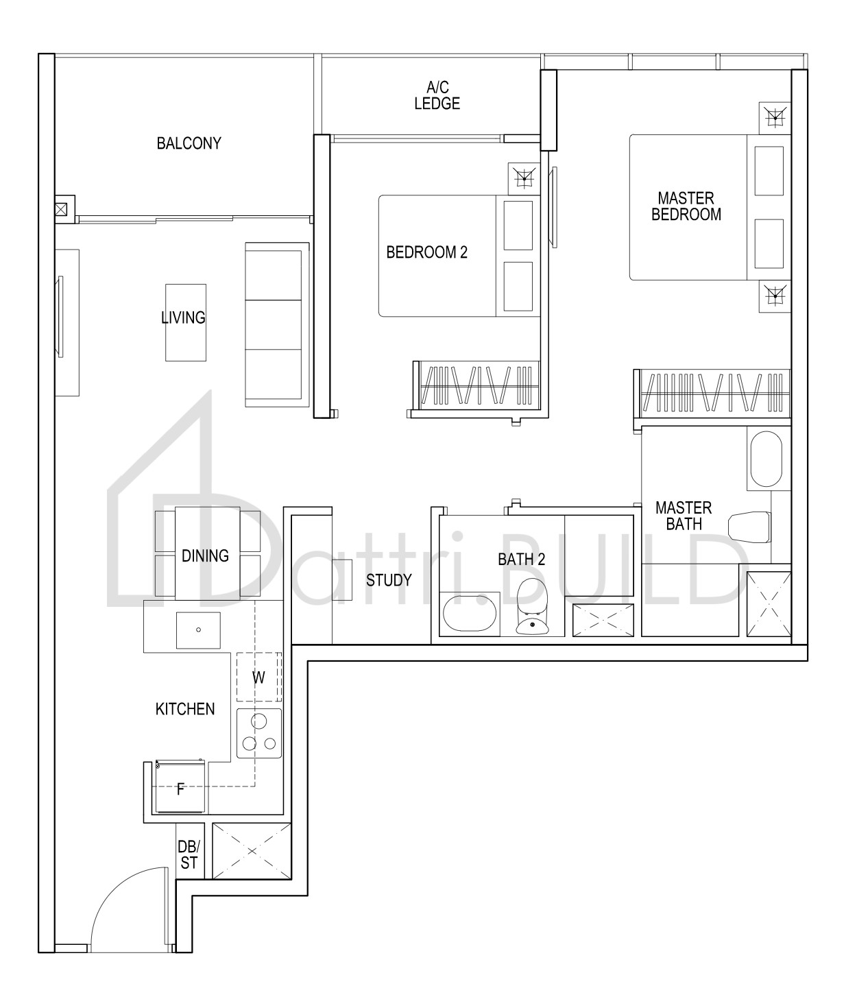 THE POIZ RESIDENCES H BS1 floorplan (watermarked)