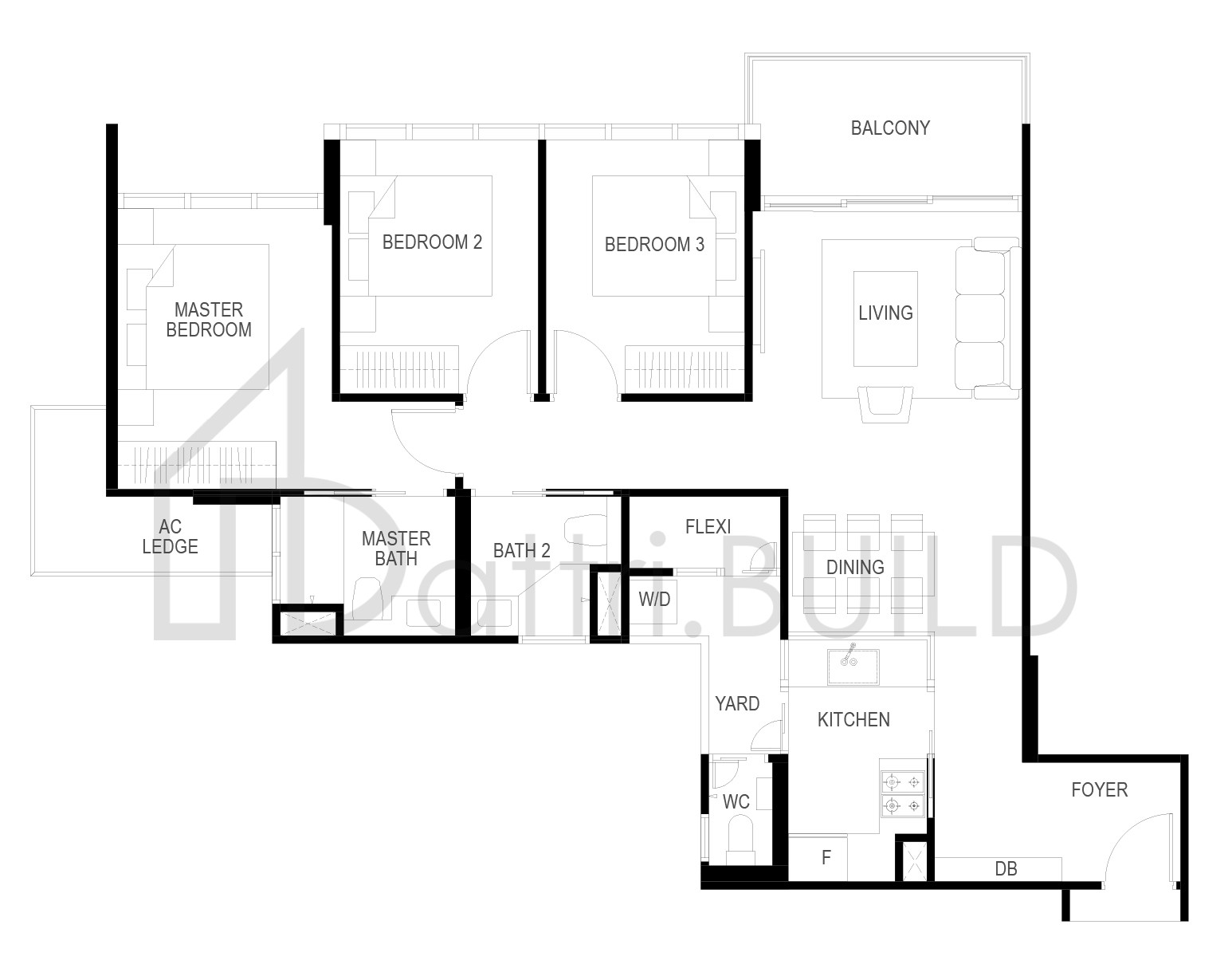 THE GAZANIA C1P floorplan (watermarked)