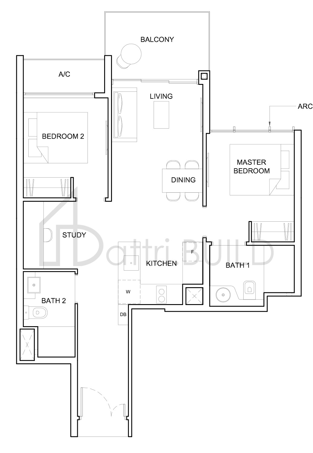 HIGH PARK RESIDENCES 2S3 floorplan (watermarked)