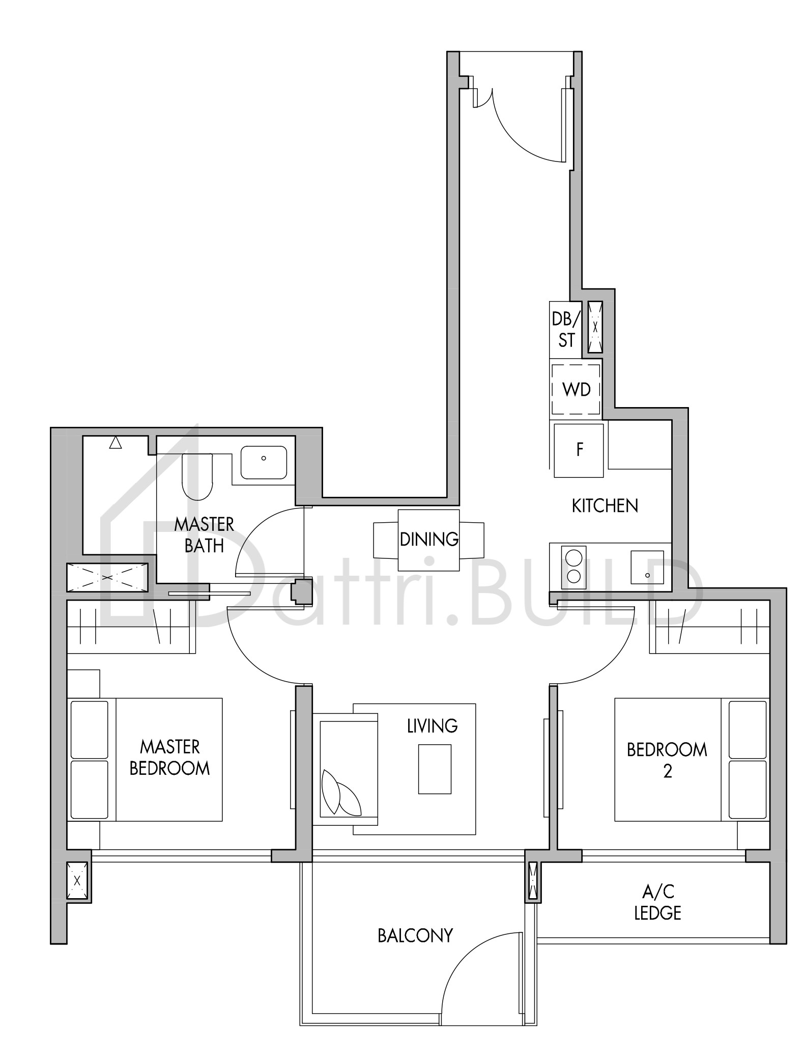 THE TRE VER B2P floorplan (watermarked)